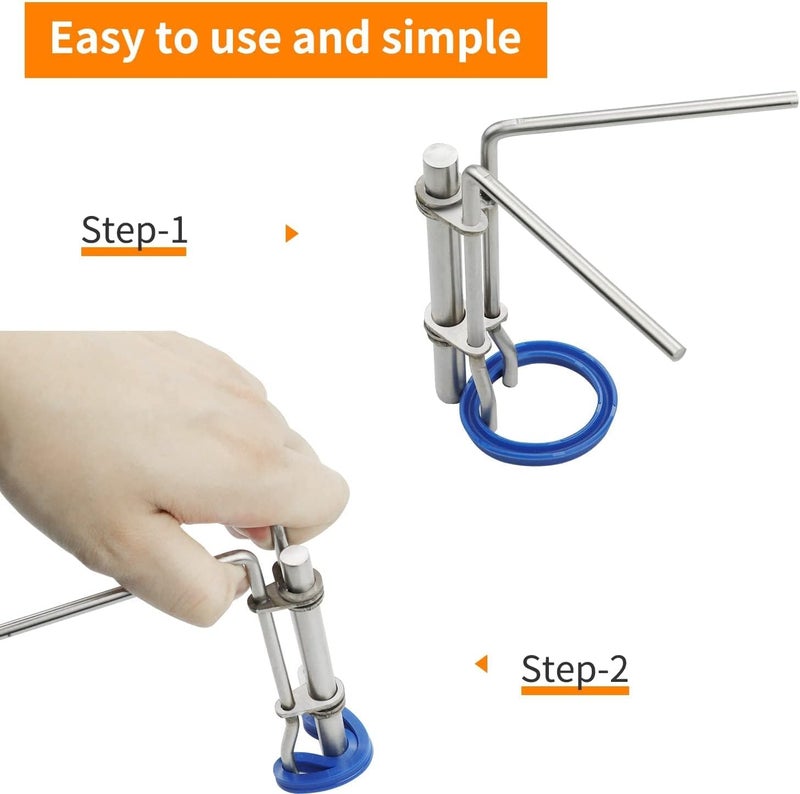Bentolin 3PCS Hydraulic Cylinder Piston Rod Seal U-Cup Installation Tool Kit Set Universal J05321 (S/M/L) - Image 3